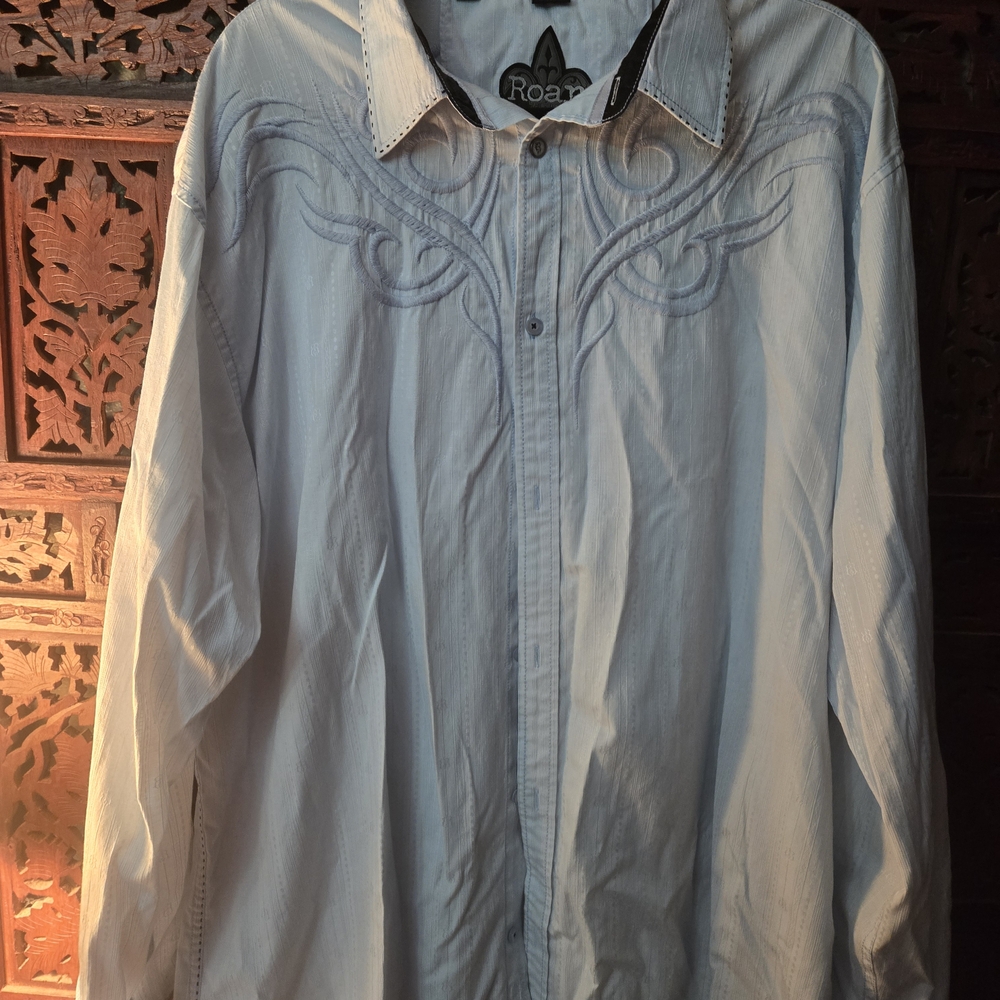 Roar Men's White Embroidered Jacket